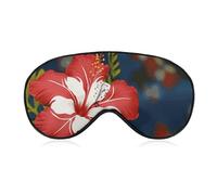 Schlafmaske, weich, bequem, Augenmaske mit verstellbarem Riemen, Augenabdeckung, Hawaii-Blume, Augenschatten für Männer und Frauen, Arbeit, Reisen