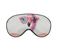 Schlafmaske, weich, bequem, Augenmaske mit verstellbarem Riemen, Augenabdeckung, Hello-Brille, FlamingoAugenschatten für Männer und Frauen, Arbeit, Reisen
