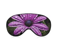 Schlafmaske, weich, bequem, Augenmaske mit verstellbarem Riemen, Augenabdeckung, lila Gänseblümchen, für Männer und Frauen, Arbeit, Reisen