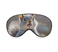 Schlafmaske, weich, bequem, Augenmaske mit verstellbarem Riemen, Augenabdeckung, lustig, niedlich, Eichhörnchen, Augenschatten für Männer und Frauen, Arbeit, Reisen