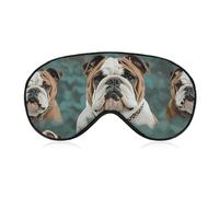 Schlafmaske, weich, bequem, Augenmaske mit verstellbarem Riemen, Augenabdeckung, lustige englische Bulldogge, Augenschatten für Männer und Frauen, Arbeit, Reisen