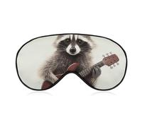 Schlafmaske, weich, bequem, Augenmaske mit verstellbarem Riemen, Augenabdeckung, lustiger Waschbär-Augenschatten, für Männer und Frauen, Arbeit, Reisen