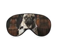 Schlafmaske, weich, bequem, Augenmaske mit verstellbarem Riemen, Augenabdeckung, Mops, Hunde mit Fußball, Augenschatten für Männer und Frauen, Arbeit, Reisen