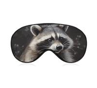 Schlafmaske, weich, bequem, Augenmaske mit verstellbarem Riemen, Augenabdeckung, Waschbär, Augenschatten für Männer und Frauen, Arbeit, Reisen
