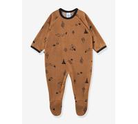 Schlafoverall Jungen Baby Sanetta mit Fuß braun Gr. 62