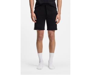 Schlafshorts BOSS "Unique", Herren, Gr. M, N-Gr, schwarz (schwarz 001), Jersey, Obermaterial: 95% Baumwolle, 5% Elasthan, unifarben, normal kniefrei, Hosen, Stretch-cotton pyjama bottoms mit signature