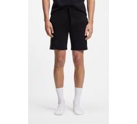 Schlafshorts BOSS "Unique", Herren, Gr. S, N-Gr, schwarz (schwarz 001), Jersey, Obermaterial: 95% Baumwolle, 5% Elasthan, unifarben, normal kniefrei, Hosen, Stretch-cotton pyjama bottoms mit signature