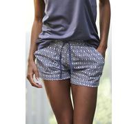Vivance Dreams Damen Schlafshorts Single Jersey 50% Baumwolle/50% Viskose grau Rautenmuster Gr. 36/38