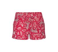 Schlafshorts, Damen, Gr. 48/50, N-Gr, rot, Single Jersey, Obermaterial: 50% Baumwolle, 50% Viskose, VIVANCE DREAMS BY LASCANA, bedruckt, Basic, Basic kurz, Hosen, mit Eingrifftaschen (92289524-48) rot