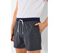 Schlafshorts H.I.S, Herren, Gr. 44/46 (S), N-Gr, blau (blau, meliert), Jersey, Obermaterial: 65% Baumwolle, 35% Polyester. Hosenbund: 100% Baumwolle, unifarben, Basic, kniefrei, Hosen, mit kontrastfar