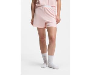 Schlafshorts HUGO UNDERWEAR, Damen, Gr. L, N-Gr, rosa, Jersey, Obermaterial: 95% Baumwolle, 5% Elasthan, Basic, Basic kurz, Hosen, Hugo Logo-Elastikbund (49284925-L) rosa