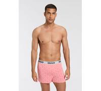 Schlafshorts HUGO UNDERWEAR "UNITE Shorts", Damen, Gr. M, N-Gr, rot (light, pastel rot 633), Single Jersey, Obermaterial: 93% Viskose, 7% Elasthan, normal lang, Hosen, mit Hugo Logo-Elastiktape am Bun