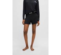 HUGO Pyjama-Shorts aus Stretch-Jersey mit Logo-Bund - Style UNITE_SHORTS, 50490704 Schwarz S