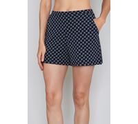 Schlafshorts JOOP "Cosy", Damen, Gr. 42, N-Gr, navy aop, Jersey, Obermaterial: 95% Baumwolle, 5% Elasthan, gemustert, Basic kurz, Hosen Schlafshorts, mit Cornflower-Allovermuster, elastischer Bund (79