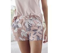 Schlafshorts LASCANA, Damen, Gr. 40/42, N-Gr, rosa (allover, altrosa, geblümt), Single Jersey, Obermaterial: 50% Baumwolle, 50% Viskose, geblümt, bequem kurz, Hosen, mit floralem Druck (39438540-40) a