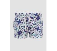 Pyjamashorts S.OLIVER, Damen, Gr. 40/42, N-Gr, rosa (grau, rosa, geblühmt), Single Jersey, Obermaterial: 50% Baumwolle, 50% Viskose, geblümt, Basic, Basic kurz, Hosen, mit schönem Allover-Print (34620