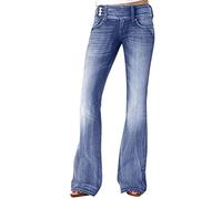 Schlaghose Jeans Damen, Schlaghose Damen 70er, Stretch Jeggings Damen Mit Taschen Jeanshose Zum Anziehen Schlaghose Streetwear Baggy Pant Vintage Cargo Jeans
