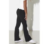 Schlaghose KIDS ONLY "KONPAIGE", Mädchen, Gr. 152, N-Gr, schwarz, Jersey, Obermaterial: 65% Viskose, 30% Polyester, 5% Elasthan, unifarben, eng normal, Hosen, mit Rundumgummizug, Topseller (98356411-1