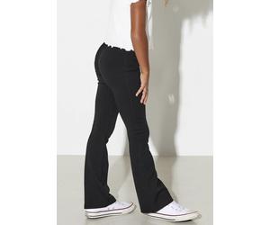 Schlaghose KIDS ONLY "KONPAIGE", Mädchen, Gr. 158, N-Gr, schwarz, Jersey, Obermaterial: 65% Viskose, 30% Polyester, 5% Elasthan, unifarben, eng normal, Hosen, mit Rundumgummizug, Topseller (98356411-1