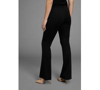 Schlaghose LAURA SCOTT, Damen, Gr. 36, N-Gr, schwarz, Milano Rib, Obermaterial: 76% Polyester, 20% Viskose, 4% Elasthan, unifarben, figurbetont lang, Hosen, aus bequemer, elastischer Ware (55959121-36