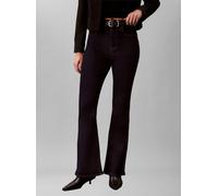 Schlagjeans CALVIN KLEIN JEANS "HIGH RISE FLARE CK CLASSIC RINSE", Damen, Gr. 33, Länge 31, schwarz (ck classic rinse), Denim/Jeans, Obermaterial: 80% Baumwolle, 12% Polyester, 6% Elastomultiester, 2%