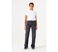 Schlagjeans GARCIA "Ilvy", Mädchen, Gr. 128, N-Gr, blau (schwarz used 8358), Denim/Jeans, Obermaterial: 99% Baumwolle, 1% Elasthan, loose fit lang, Jeans, for Girls, mit weitem Bein (92868803-128) sch