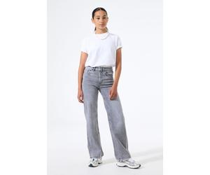 Schlagjeans GARCIA "Ilvy", Mädchen, Gr. 134, N-Gr, grau (light used), Denim/Jeans, Obermaterial: 99% Baumwolle, 1% Elasthan, loose fit lang, Jeans, for Girls, mit weitem Bein (78117858-134) light used