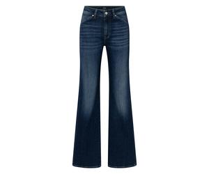 Schlagjeans JOOP "Elvira", Damen, Gr. 31, N-Gr, blau (navy), Denim/Jeans, Obermaterial: 98% Baumwolle, 2% Elasthan, clean, unifarben, regular fit lang, Jeans, Regular fit mit ausgestelltem Bein (20192