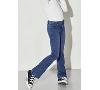 Schlagjeans KIDS ONLY "KONROYAL", Mädchen, Gr. 128, N-Gr, blau (medium, blau, denim), Denim/Jeans, Obermaterial: 69% Baumwolle, 29% Polyester, 2% Elasthan, unifarben, skinny fit lang, Jeans, Topseller