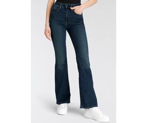 Schlagjeans LEVI'S "726 HR FLARE", Damen, Gr. 25, Länge 32, blau (schwarz indigo blau), Web, Obermaterial: 85% Baumwolle, 7% Lyocell, 6% Elastomultiester, 2% Elasthan, bootcut fit lang, Jeans (2849930