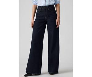 Schlagjeans LEVI'S "Levi's 728 High-Rise Wide-Leg Jeans", Damen, Gr. 30, Länge 32, blau (retro rinse lb), Denim/Jeans, Obermaterial: 98% Baumwolle, 2% Elasthan, normal lang, Jeans, weite Beinform (170