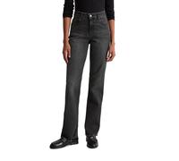 Schlagjeans MARC O'POLO "aus Organic-Cotton-Mix-Stretch", Damen, Gr. 28, Länge 34, grau (schwarz), Obermaterial: 86% Baumwolle, 12% Polyester, 2% Elasthan, unifarben, ausgestellt lang, Jeans (77497612