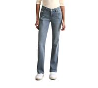 Schlagjeans MARC O'POLO DENIM "aus Bio-Baumwoll-Stretch", Damen, Gr. 27, Länge 32, light grau, Obermaterial: 98% Baumwolle, 2% Elasthan, unifarben, ausgestellt normal, Jeans (48044036-27) light grau