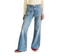 Schlagjeans MARC O'POLO "mit CIRCULOSE", Damen, Gr. 30, Länge 32, medium blau, Obermaterial: 79% Baumwolle, 20% Viskose, 1% Elasthan, unifarben, ausgestellt normal, Jeans (93154538-30) medium blau