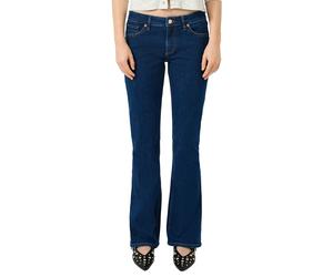 Schlagjeans QS, Damen, Gr. 40, Länge 32, blau, Denim/Jeans, Obermaterial: 84% Baumwolle, 14% Polyester, 2% Elasthan. Futter: 70% Polyester, 30% Baumwolle, unifarben, slim fit lang, Jeans, mit Schlag u