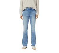 Schlagjeans S.OLIVER, Damen, Gr. 36, Länge 30, blau used, Denim/Jeans, Obermaterial: 85% Baumwolle, 14% Polyester, 1% Elasthan, unifarben, ausgestellt lang, Jeans, im 5-Pocket-Stil und mit Stretch (26