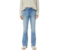 Schlagjeans S.OLIVER, Damen, Gr. 42, Länge 32, blau (blau used), Denim/Jeans, Obermaterial: 85% Baumwolle, 14% Polyester, 1% Elasthan, unifarben, ausgestellt lang, Jeans, im 5-Pocket-Stil und mit Stre