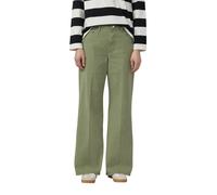 Schlagjeans S.OLIVER, Damen, Gr. 42, Länge 32, khaki, Denim/Jeans, Obermaterial: 98% Baumwolle, 2% Elasthan, unifarben, ausgestellt lang, Jeans, mit Schlag und Stretch (44856066-42) khaki