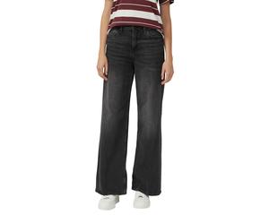 Schlagjeans S.OLIVER "SURI", Damen, Gr. 38, Länge 32, schwarz, Denim/Jeans, Obermaterial: 99% Baumwolle, 1% Elasthan, normal lang, Jeans, mit Stretch-Anteil (13536264-38) schwarz