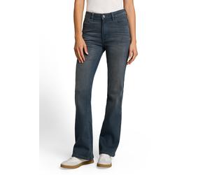Schlagjeans TOM TAILOR "TTSTELLA Bootcut", Damen, Gr. 32, Länge 30, blau (mid stone blau grau denim), Denim/Jeans, Obermaterial: 70% Baumwolle, 28% Polyester, 2% Elasthan. Futter: 65% Baumwolle, 35% P