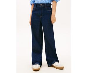 Schlagjeans TOMMY HILFIGER "MABEL RINSE JEANS", Mädchen, Gr. 16 (176), N-Gr, blau (rinse), Denim/Jeans, Obermaterial: 99% Baumwolle, 1% Elasthan, unifarben, regular fit lang, Jeans, Regular fit, für K