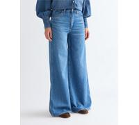 Schlagjeans WRANGLER "W-CANYO", Damen, Gr. 26, Länge 30, lasso twilight, Denim/Jeans, Obermaterial: 60% Baumwolle, 40% Lyocell, loose fit lang, Jeans Schlagjeans, Bequeme Loose fit (95094236-26)