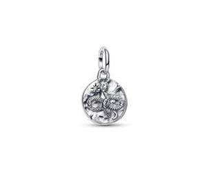 Schlange Charm-Anhänger, 925er Silber, Talisman