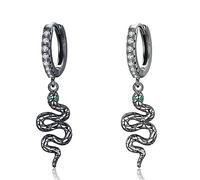 Schlange Tropfen Ohrring, 925 Sterling Silber Vintage Schlangen Huggie Creolen Ohrringe Schmuckstücke für Frauen