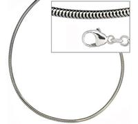 Schlangenkette 925 Silber 1,6 mm 50 cm Halskette Karabiner