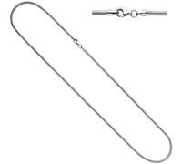 Schlangenkette 925 Silber 1,6 mm 80 cm Halskette Silberkette Karabiner