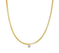 Schlangenkette EASTSIDE "ES462", gelb (gelbgold), Halsketten, Damen, 40,0cm Basiskette + 5,0cm Verlängerung,mit Zirkonia, Edelstahl, aus Edelstahl (87780128-0) gelbgold