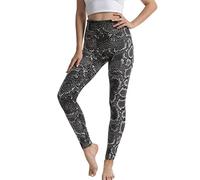 Schlangenmuster Leder Pu Hosen Damen Gothic Punk Rock Leggings High Waist Leggings Hose Strumpfhosen Treggins Leggins Leder Look Hüfthoch