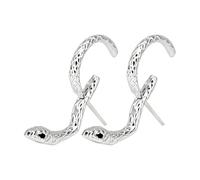 Schlangenohrringe für Damen - 2,3 cm gebogene Schlangen-Creolen | Einzigartiges Gold-Silber-Modeaccessoire | Hypoallergener Tierschmuck für Damen | Coil-Wrap-Geschenk