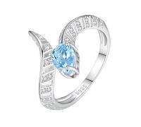 Schlangenring Aus 925Er Sterlingsilber Für Damen, Edelstein Im Birnenschliff, Kletterring, Wickelring, Stapelbar, Midi-Band Für Den Zeigefinger, Verstellbar, Punk-Gothic-Schmuck, Geschenk Mit Box,